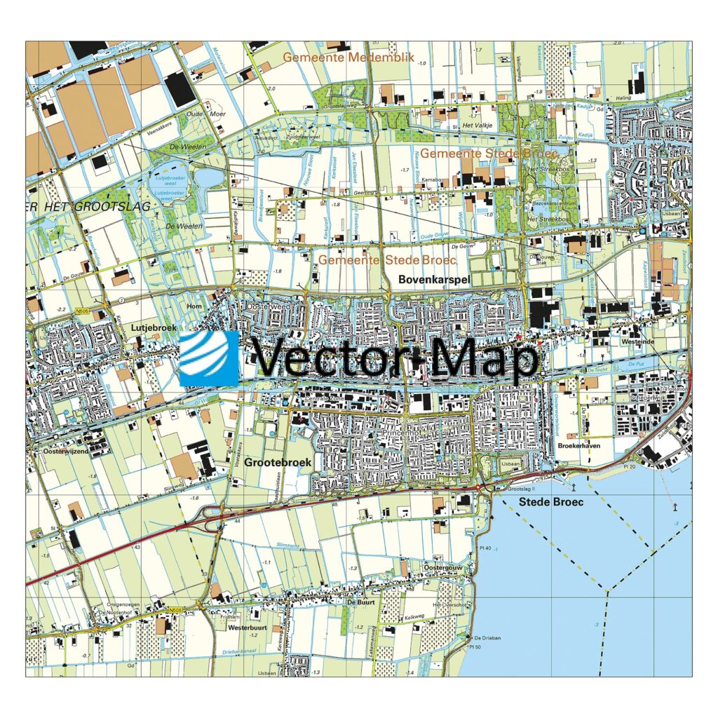 Topografische Kaart Steenbergen Vector Map De Online Kaarten Shop