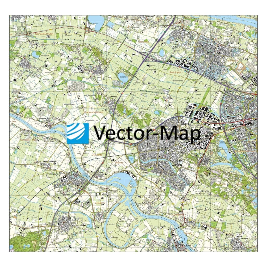 Topografische Kaart Wijk Bij Duurstede Vector Map De Online Kaarten Shop