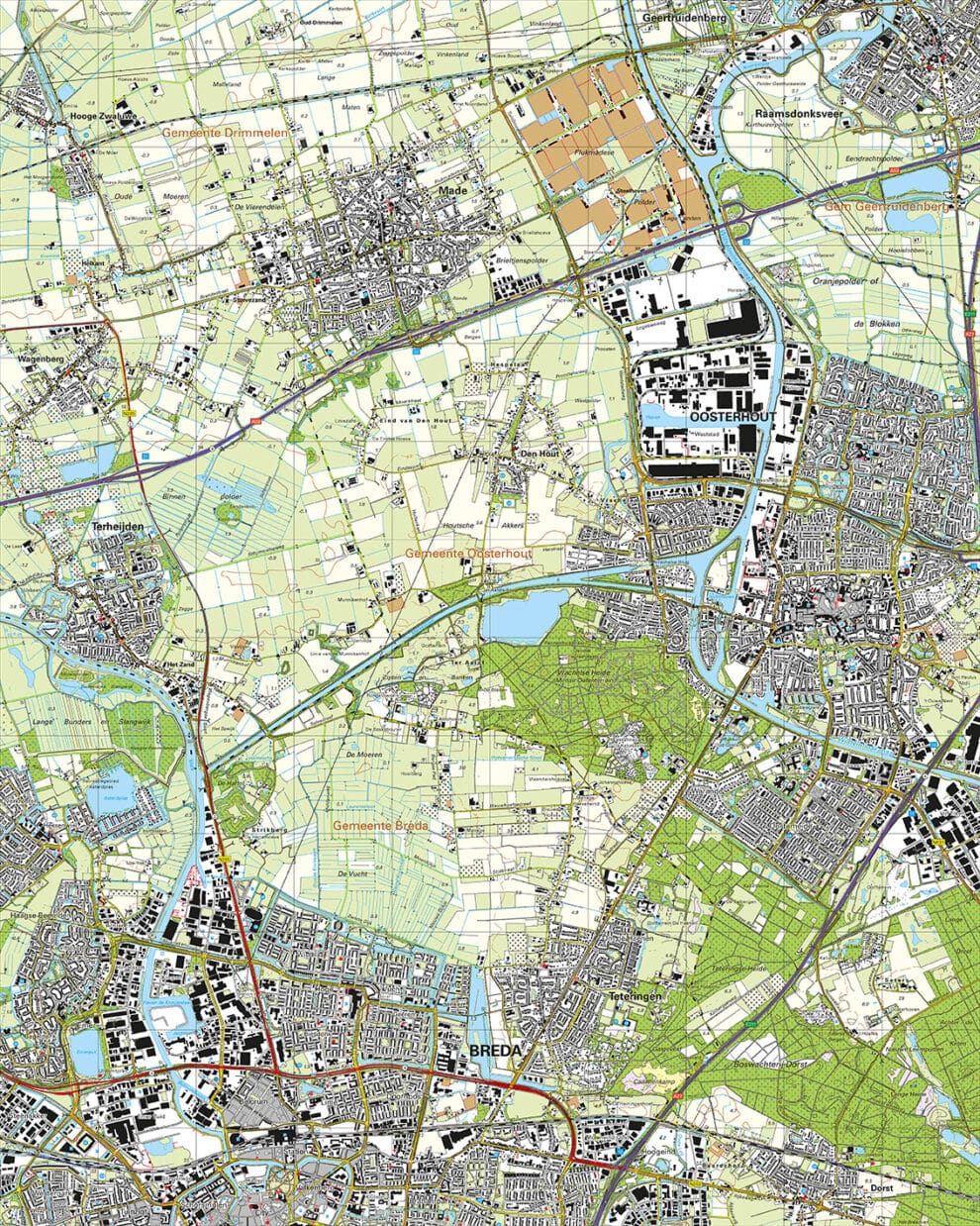 Topografische Kaart D Oosterhout Digitaal Topografische Kaarten