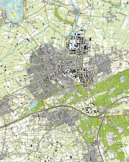 Topografische Kaart E Oss Digitaal Topografische Kaarten Vector Map