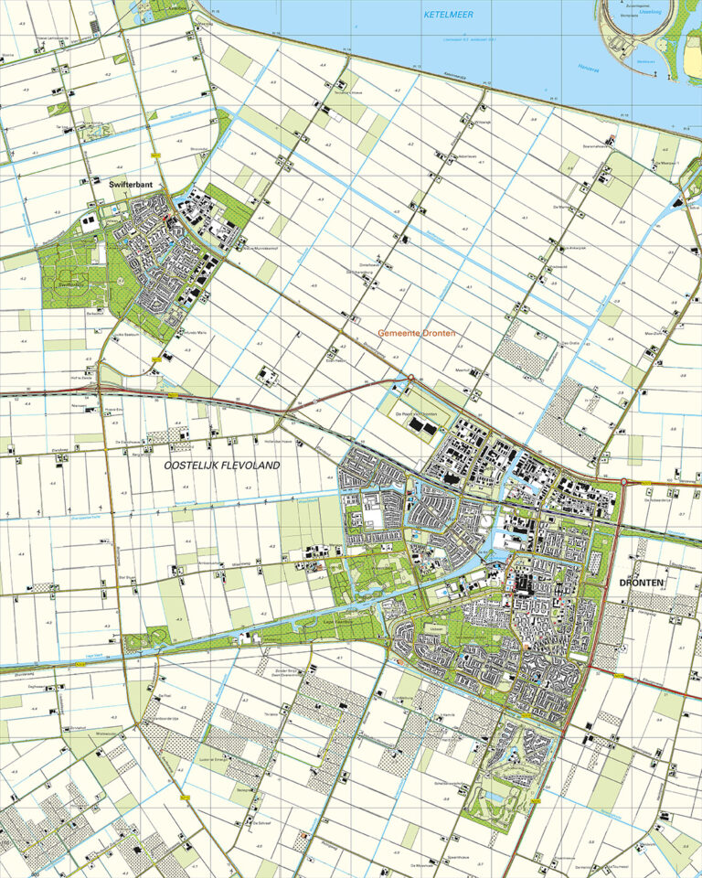 Topografische Kaart 21A Ens Digitaal Topografische Kaarten Vector Map