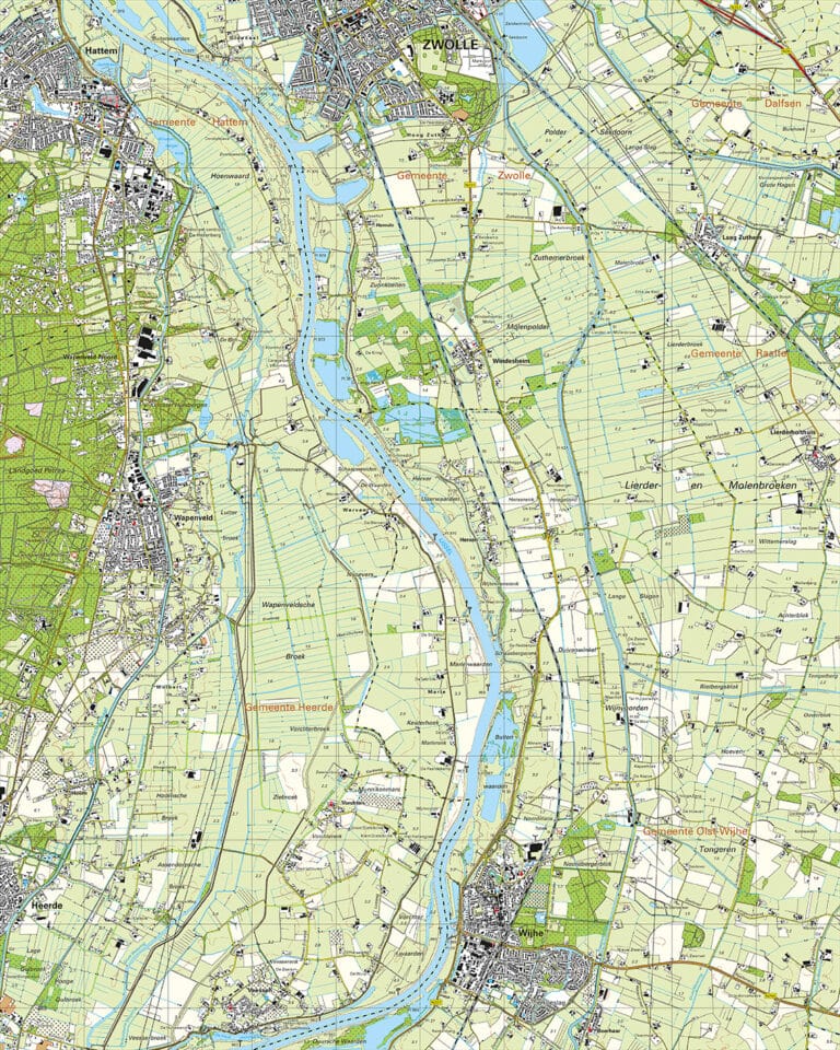 Topografische Kaart 27C Elspeet Digitaal Topografische Kaarten Vector Map