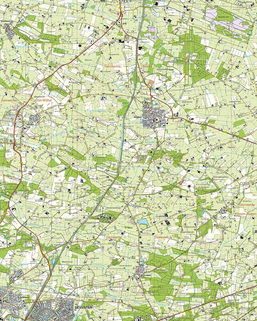 Topografische Kaart 28C Holten Digitaal Vector Map