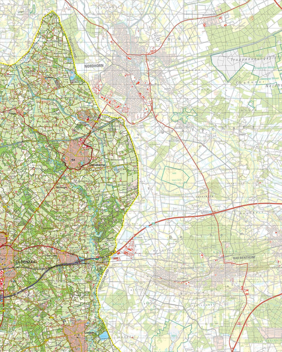 Topografische Kaart W Denekamp Digitaal Topografische Kaarten