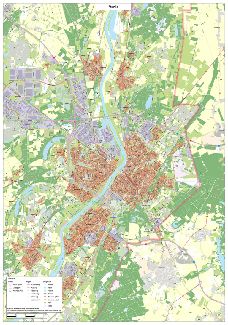 Kaart Den Bosch Stedenkaarten Nederland Vector Map