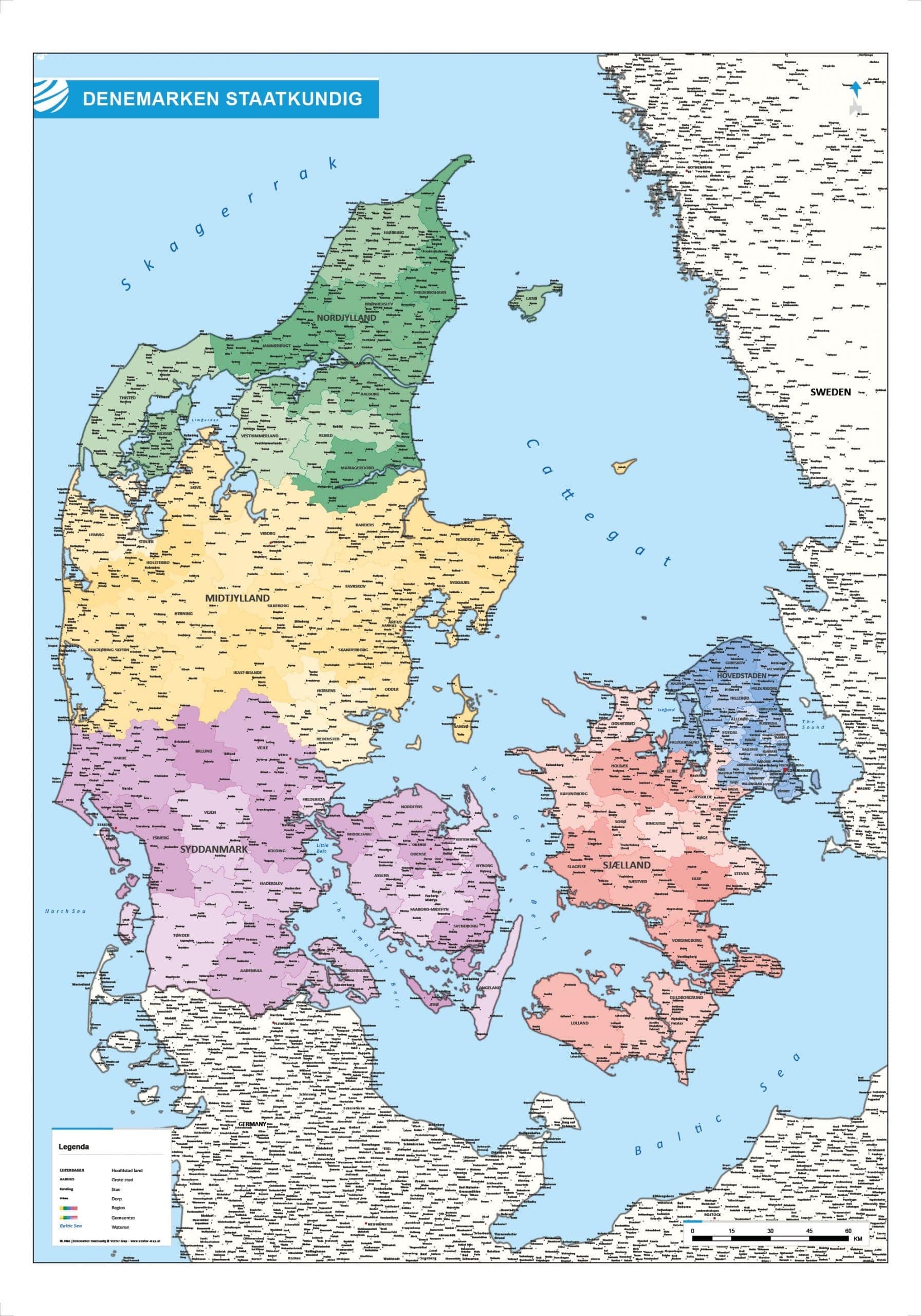Gedetailleerde Kaart Benelux Staatkundig Vector Map Gedetailleerde Kaart Benelux Staatkundig Vector Map