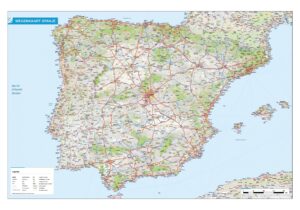 Wegenkaart Spanje
