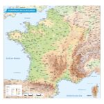 Landkaart Frankrijk natuurkundig