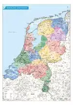 Landkaart Nederland staatkundig