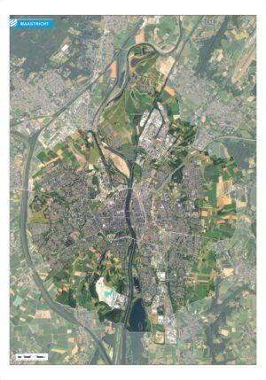 Luchtfoto Maastricht met wijken