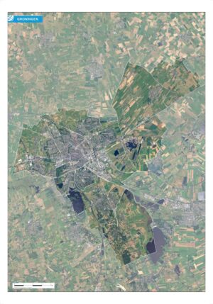 Luchtfoto Groningen met wijken