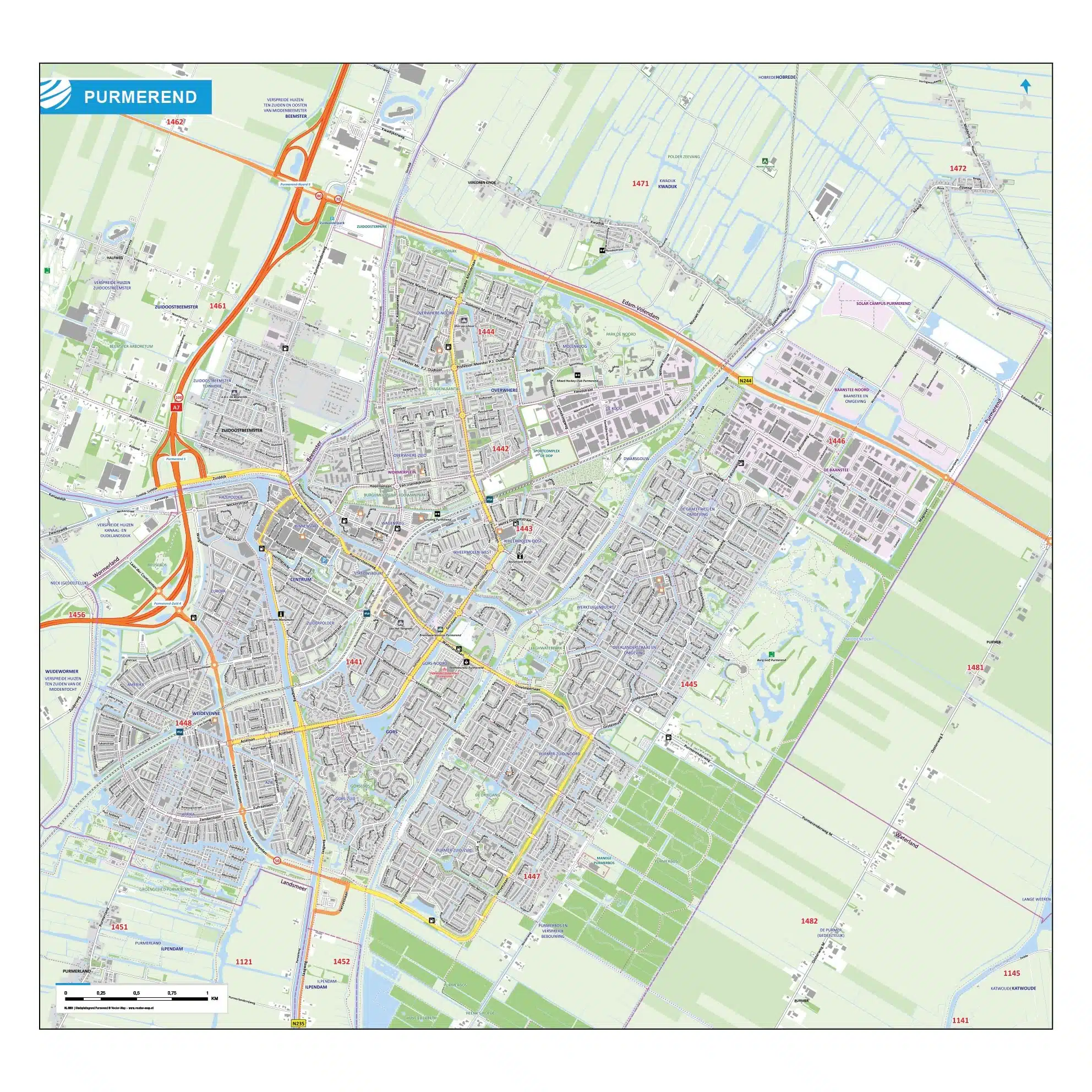 Stadsplattegrond - Kaart Purmerend