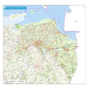 Postcodekaart provincie Groningen