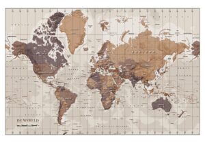 Staatkundige wereldkaart sepia