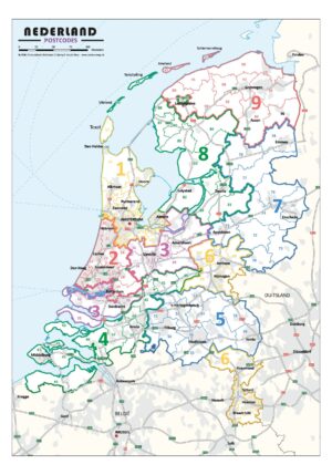 2-Cijferige postcodekaart Nederland