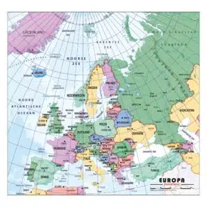 Schoolkaart Europa staatkundig