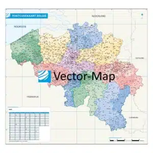 Gedetailleerde Postcodekaart België