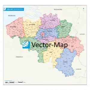 Gedetailleerde provinciekaart België