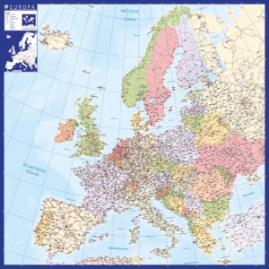 staatkundige wegenkaart europa