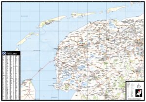 Plaatsnamen provinciekaart Friesland