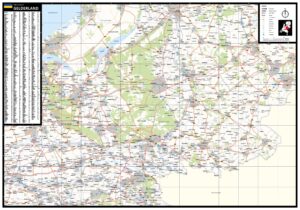 Plaatsnamen provinciekaart Gelderland