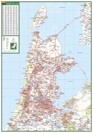 Postcode provinciekaart Noord-Holland
