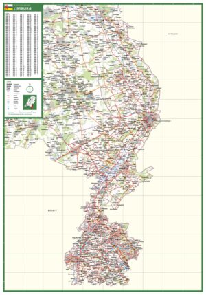 Postcode provinciekaart Limburg
