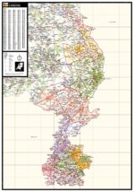 Gekleurde postcodekaart Limburg