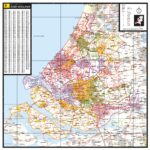 Gekleurde postcodekaart Zuid-Holland