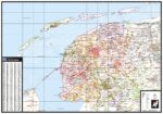 Gekleurde postcodekaart Friesland