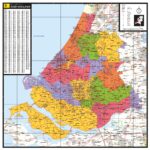 Kaart Zuid-Holland met postcodes