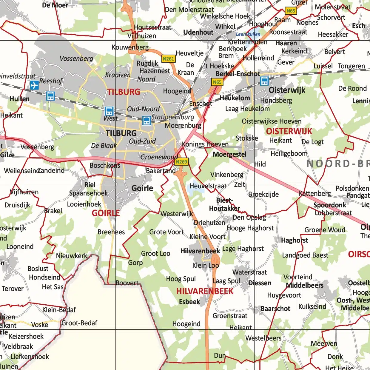 Gemeentekaart Noord-Brabant - Afbeelding 2
