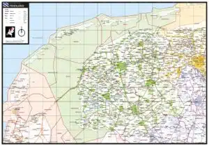 Gekleurde gemeentekaart Friesland