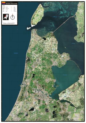 Satellietkaart Noord-Holland