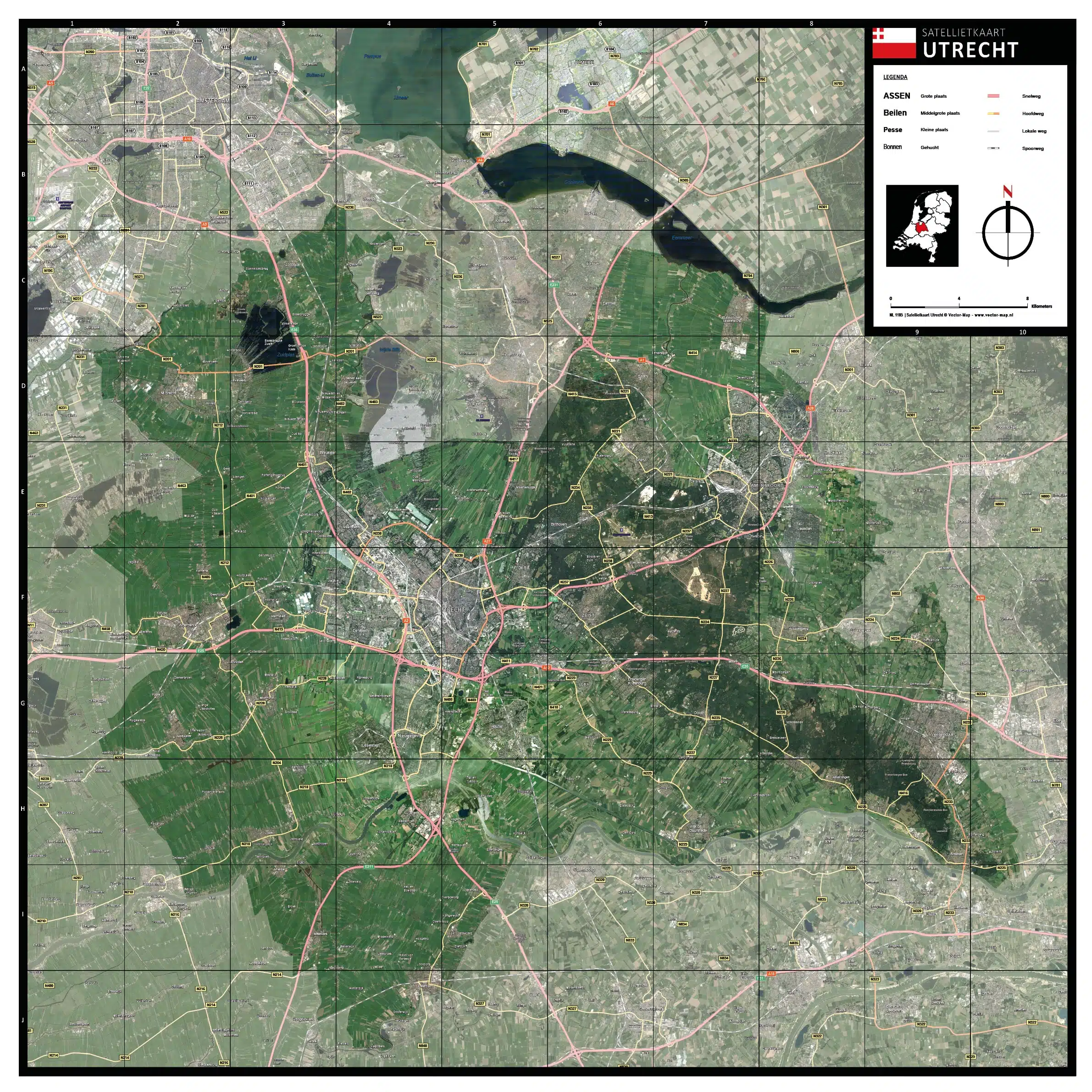 Satellietkaart Utrecht