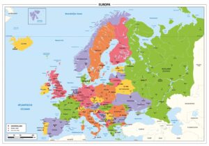 Schoolkaart Europa 1201