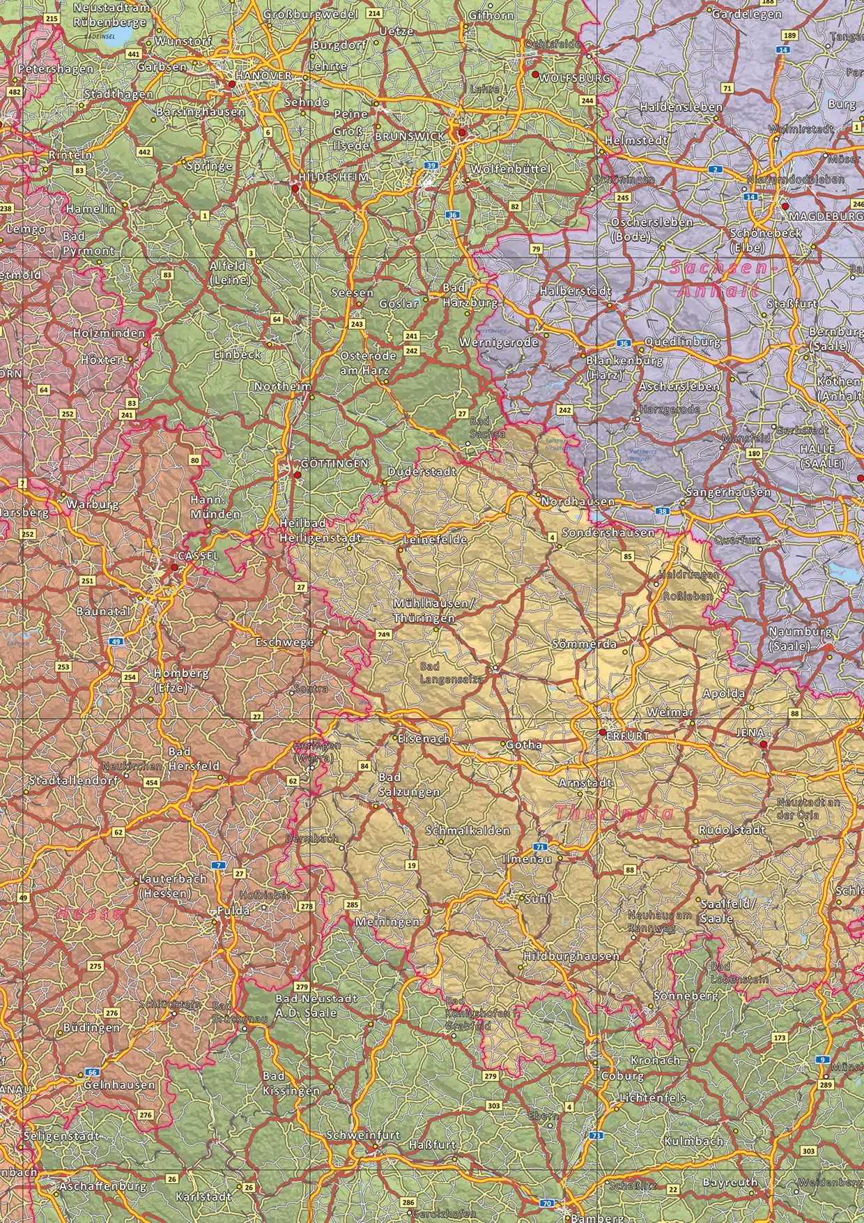 Staatkundige landkaart Duitsland - Afbeelding 2