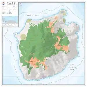 Landkaart Saba