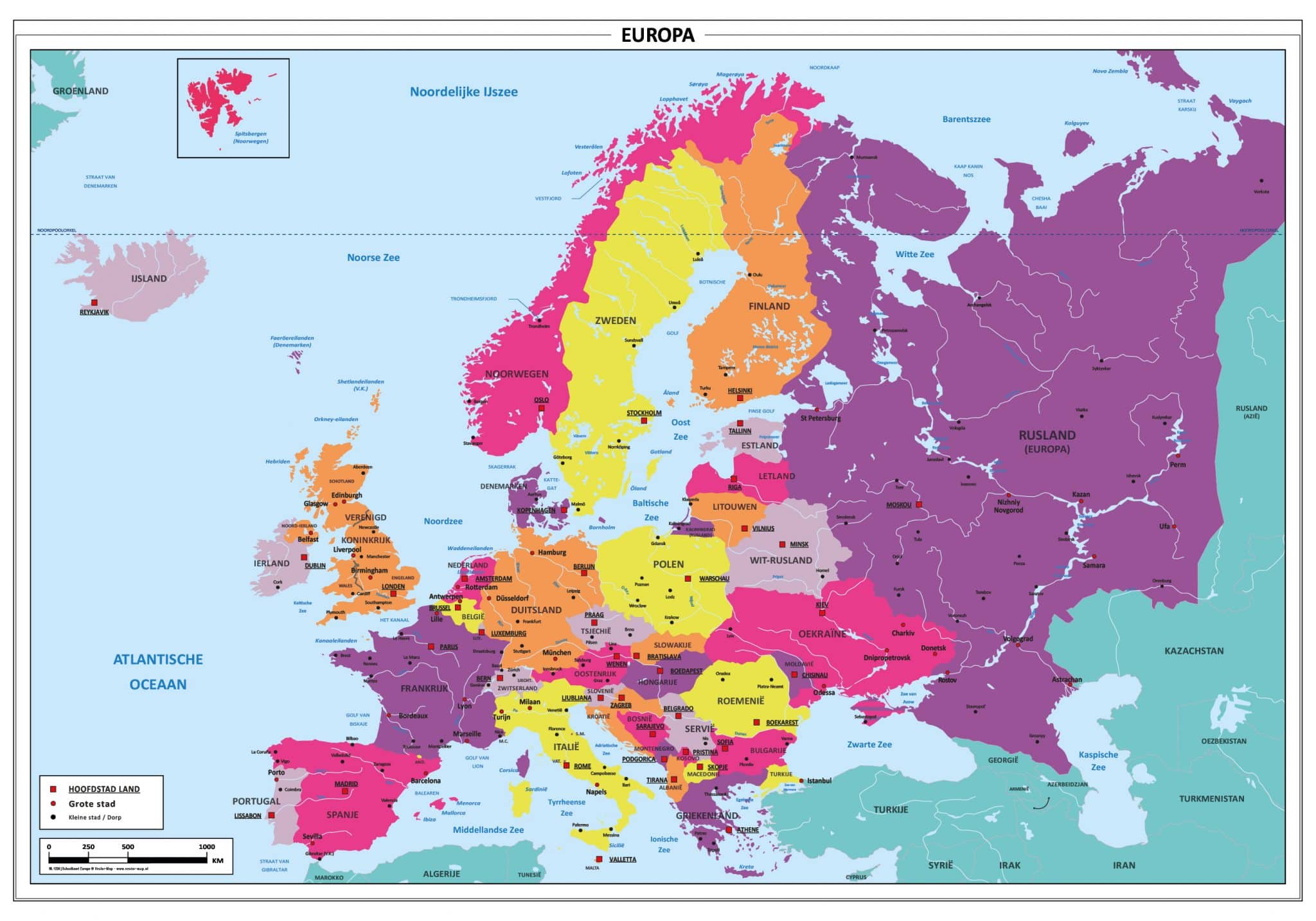 Oost Timor knoop Voor u kaart Europa | Europa landkaarten