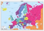 kaart Europa - Schoolkaart