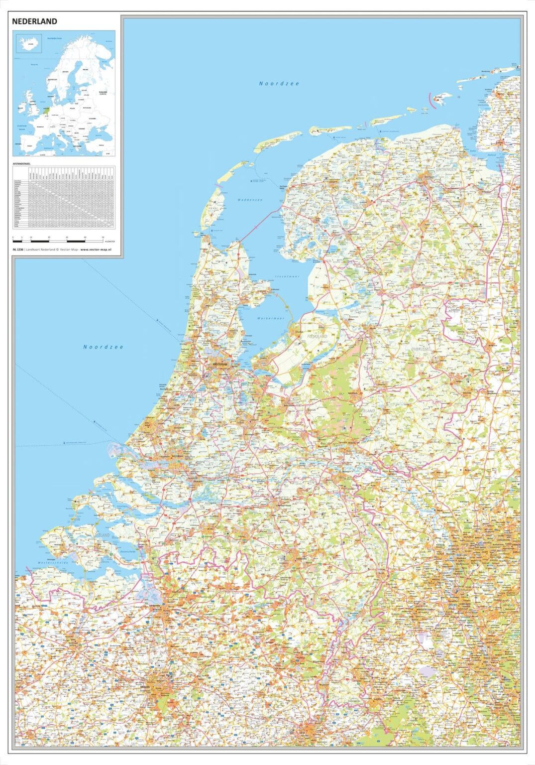 Grondsoorten Kaart Nederland | Landkaarten Nederland Vector Map