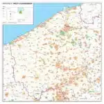 Kaart provincie West-Vlaanderen