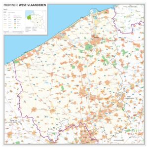 Kaart provincie West-Vlaanderen