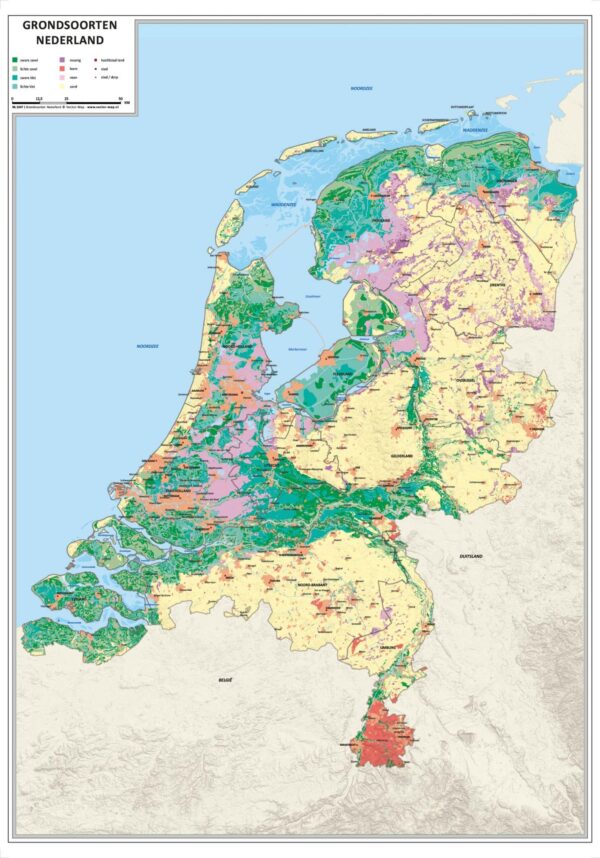 Grondsoorten kaart Nederland