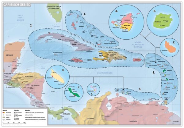 Kaart Caribisch Gebied