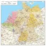 Gedetailleerde wegenkaart Duitsland, Luxemburg, België, Nederland