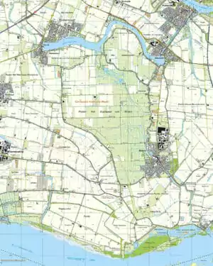 Topografische Kaart 43F Strijen digitaal