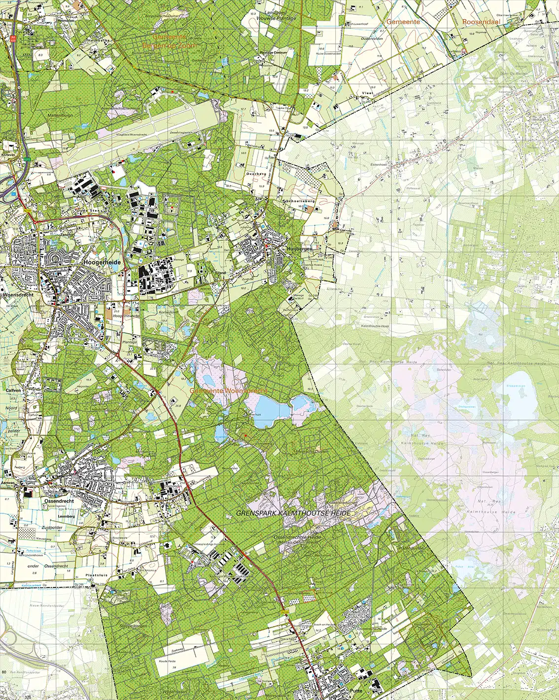 Topografische Kaart 49G Hoogerheide digitaal