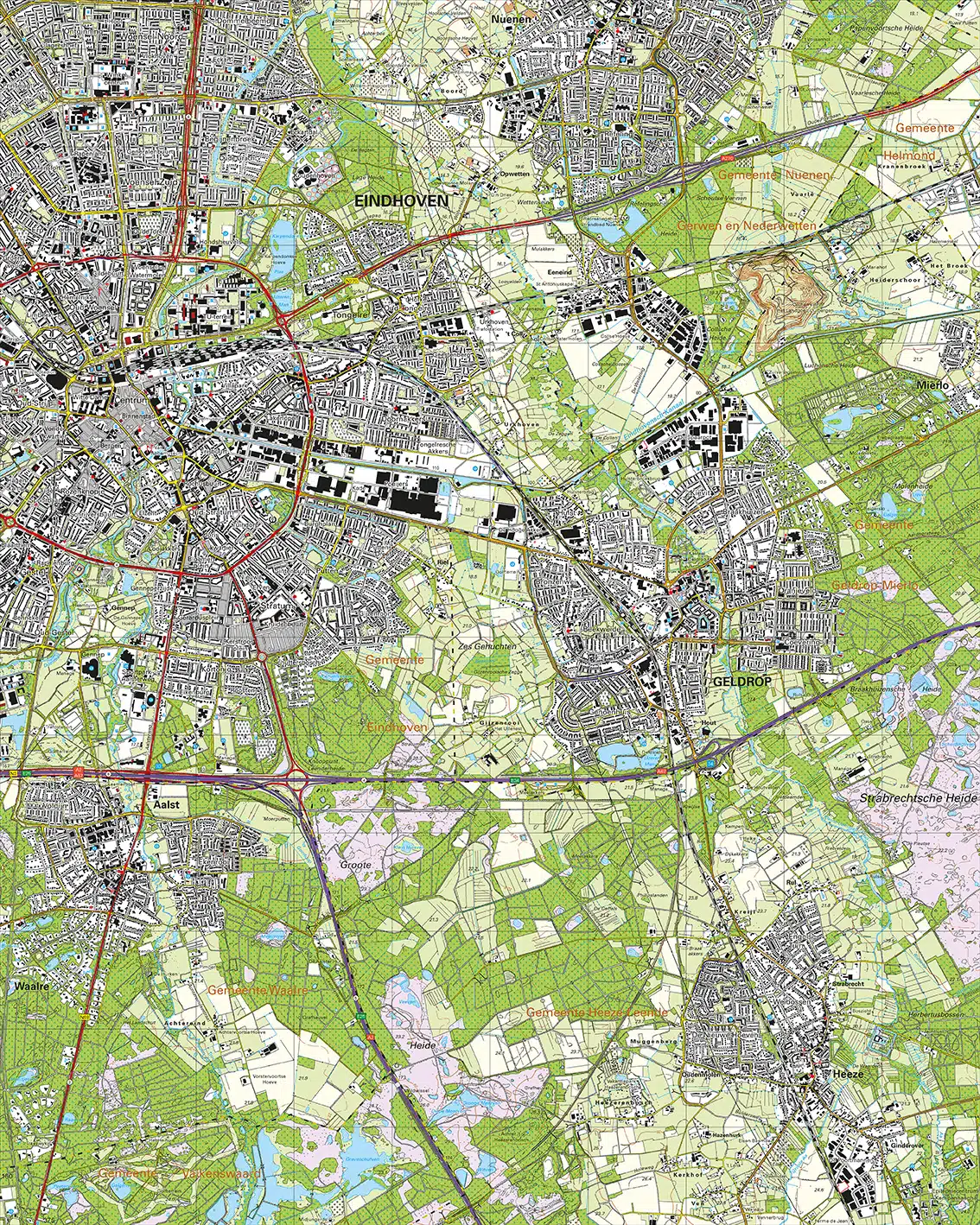 Topografische Kaart 51G Eindhoven digitaal