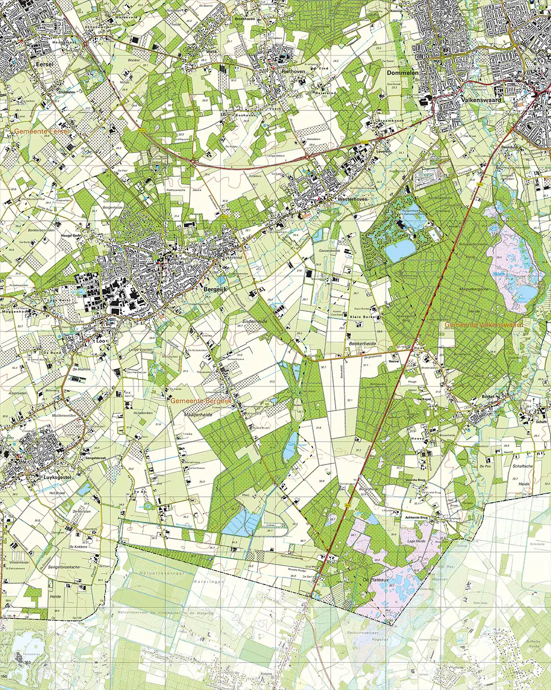 Topografische Kaart 57B Bergeijk digitaal